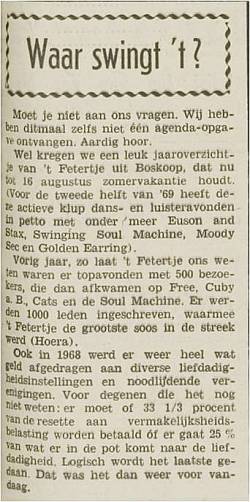 The Golden Earring show info Boskoop Leidsch dagblad October 17 1969